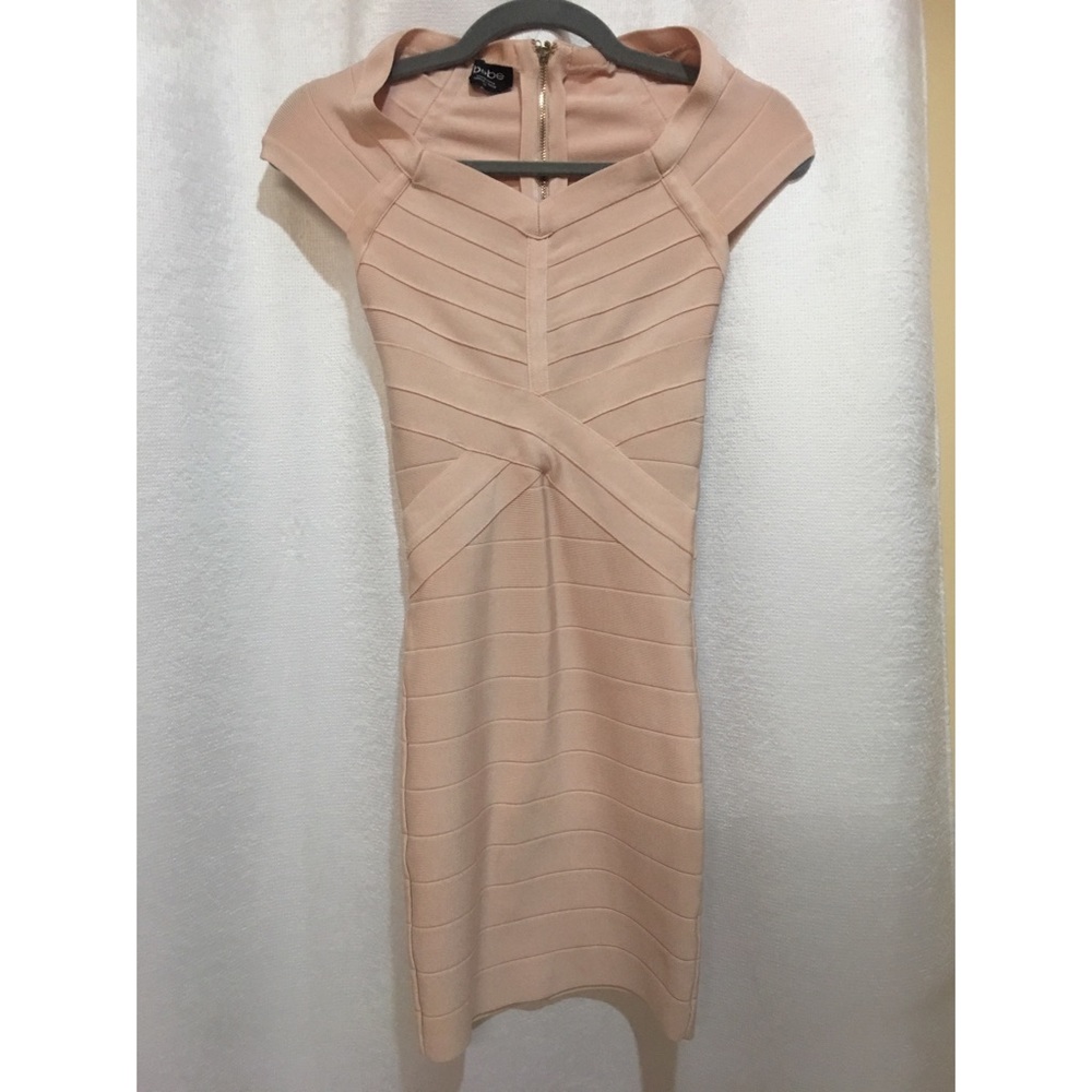 Baby Pink Bebe Bandage Dress